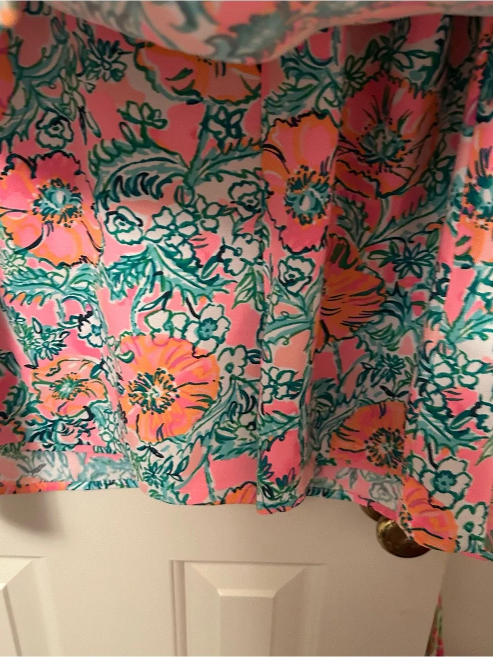 Lilly Pulitzer Woman's Pearl Romper Dress Soleil Pink Perfect Poppy Size 10 - Picture 4 of 9